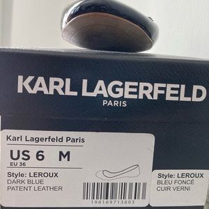 Karl Lagerfeld Paris Navy Ballerina Flats US 6